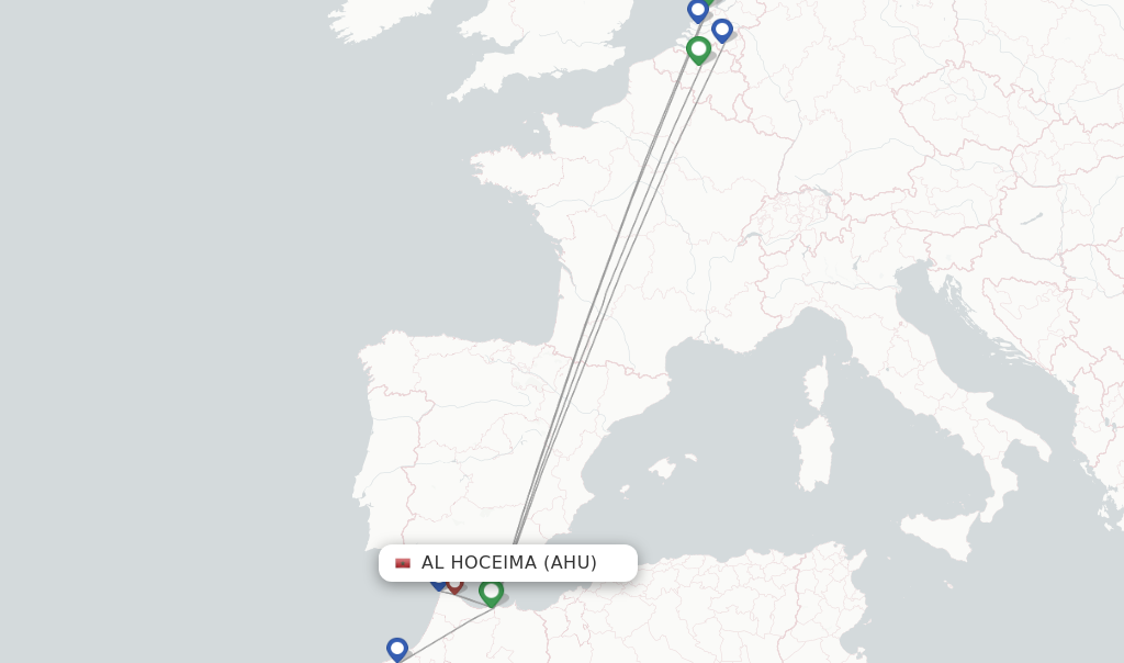 Al Hoceima flight map
