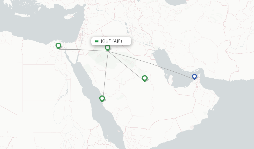 Jouf flight map