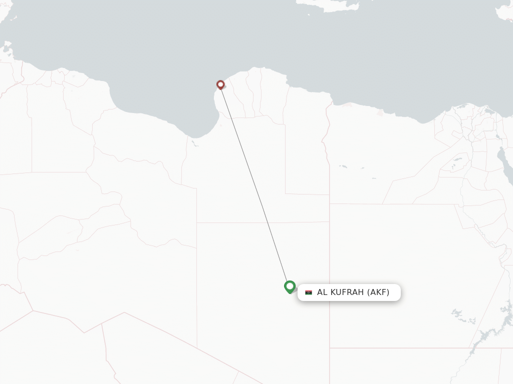 Kufra flight map