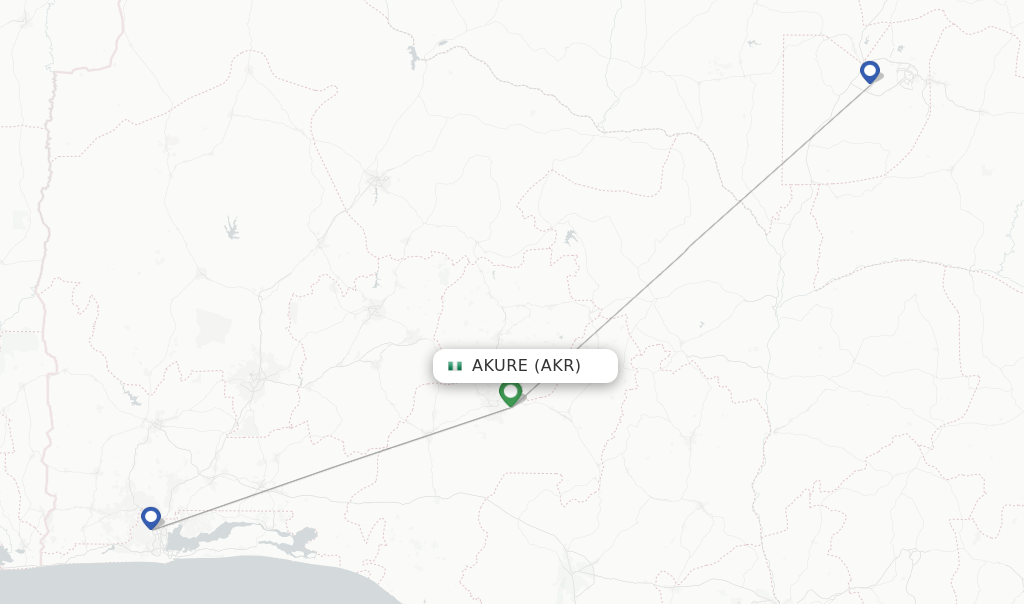 Akure flight map