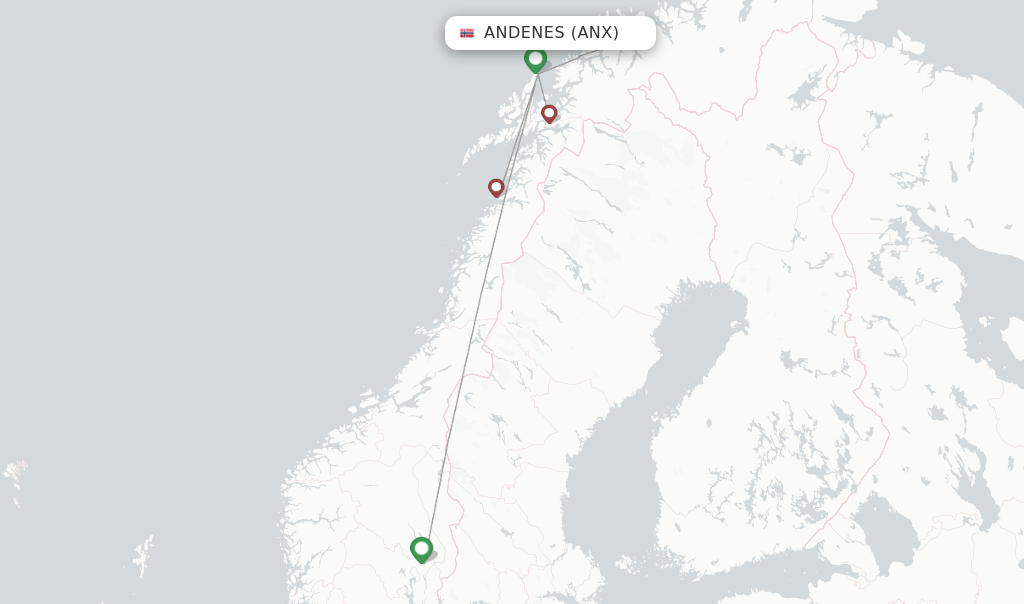 Andenes flight map