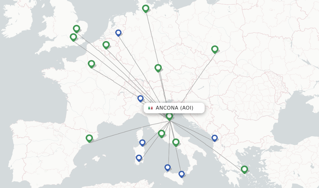 Ancona flight map