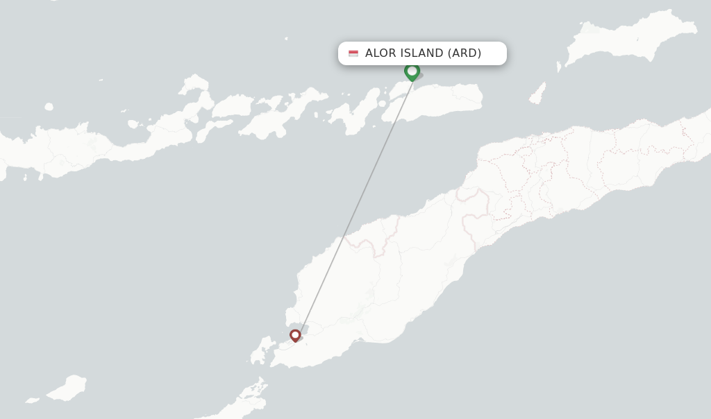 Alor Island flight map