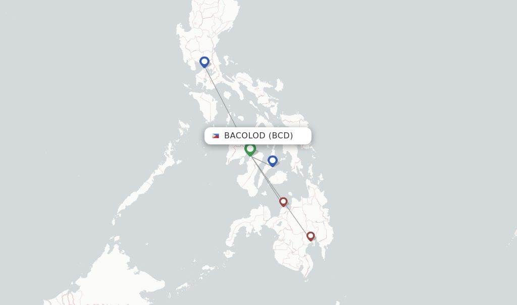 Bacolod flight map