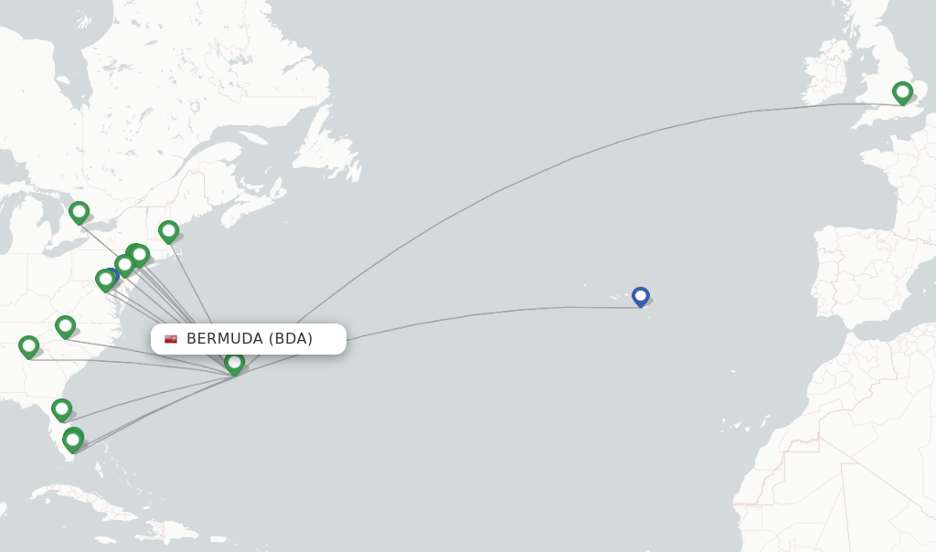 Bermuda flight map