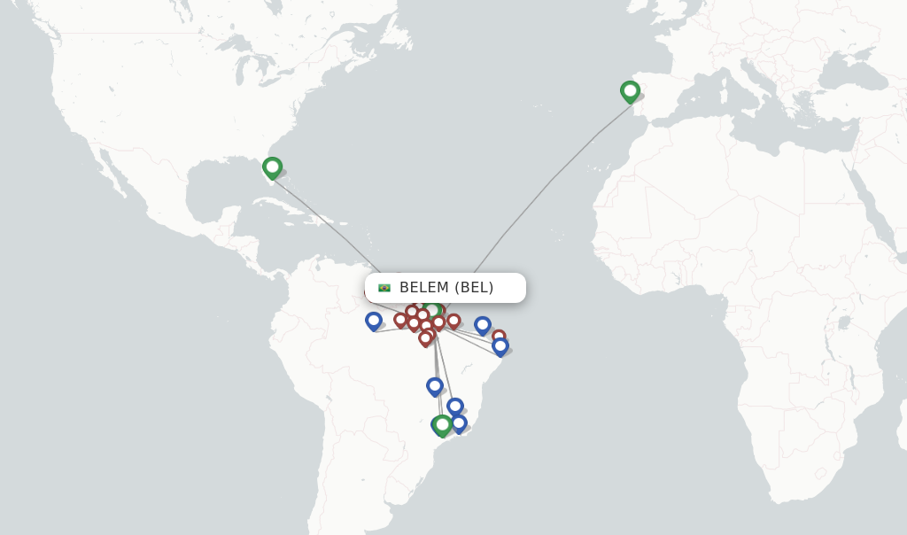 Belem flight map