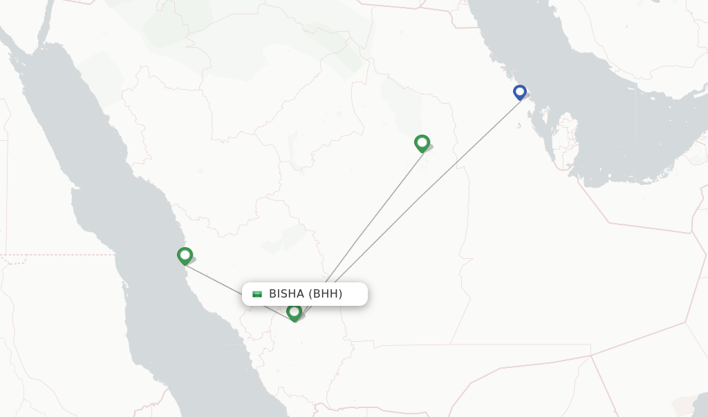 Bisha flight map