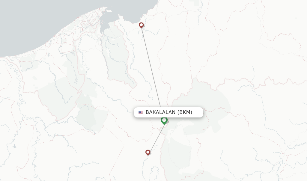 Bakalalan flight map
