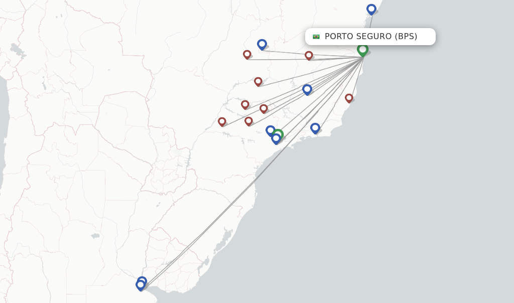 Porto Seguro flight map