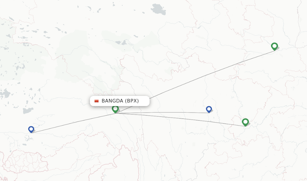 Bangda flight map