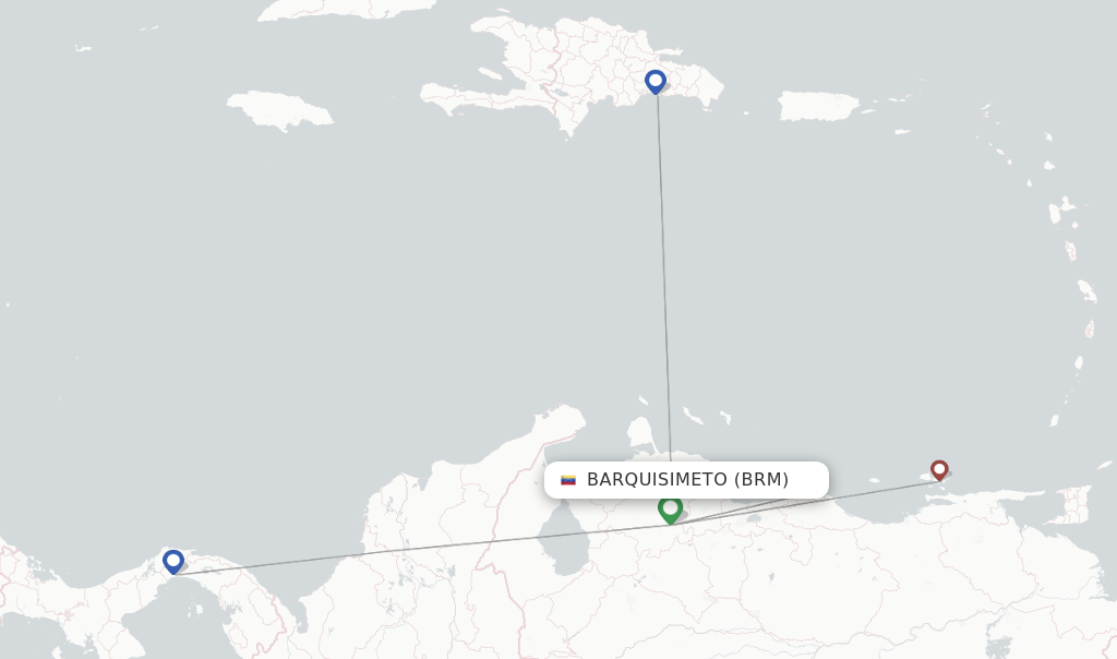 Barquisimeto flight map