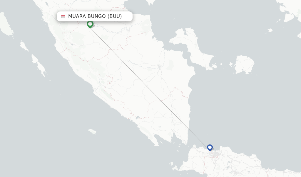 Muara Bungo flight map