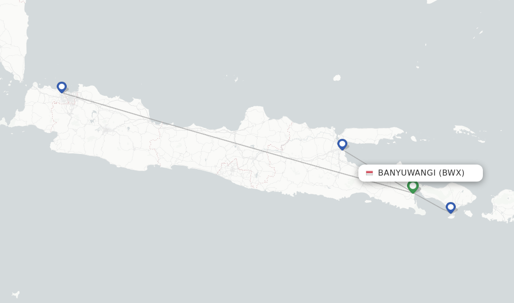 Banyuwangi flight map