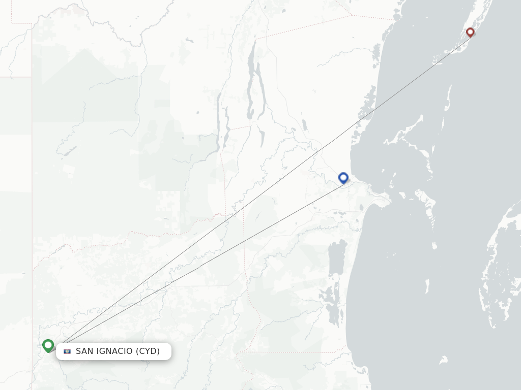 San Ignacio flight map