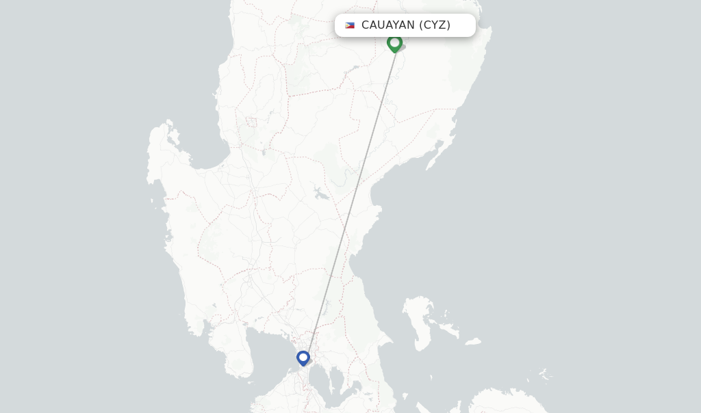 Cauayan flight map