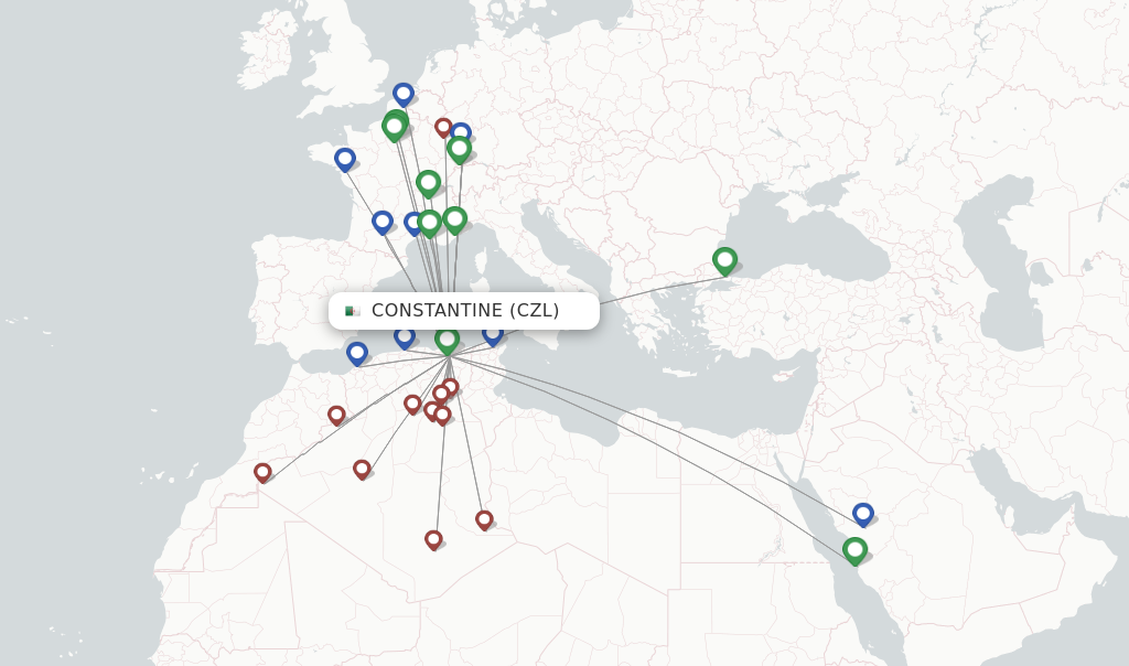 Constantine flight map