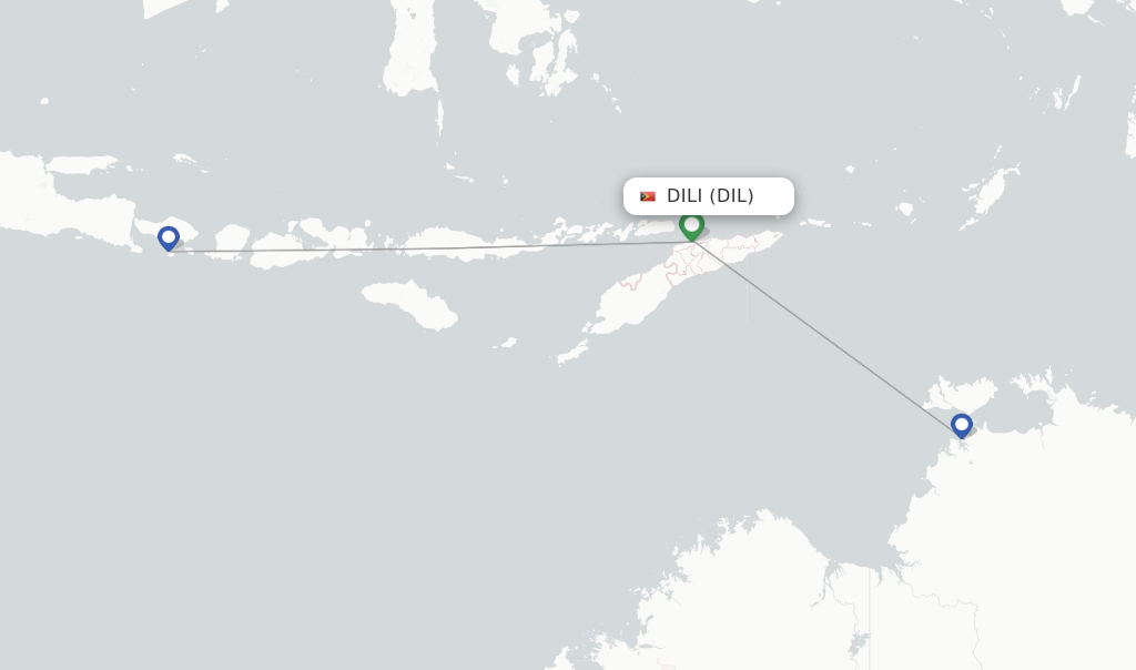 Dili flight map