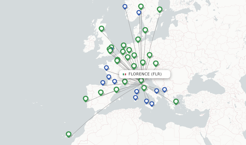 Florence flight map