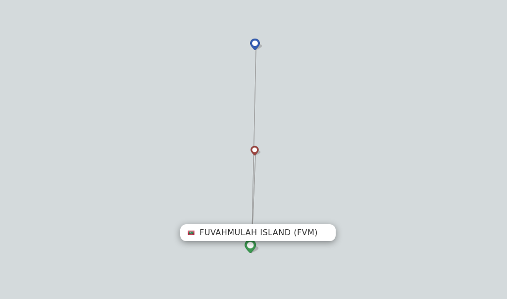 Fuvahmulah Island flight map