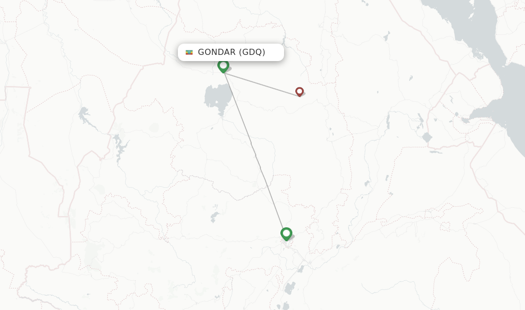 Gondar flight map