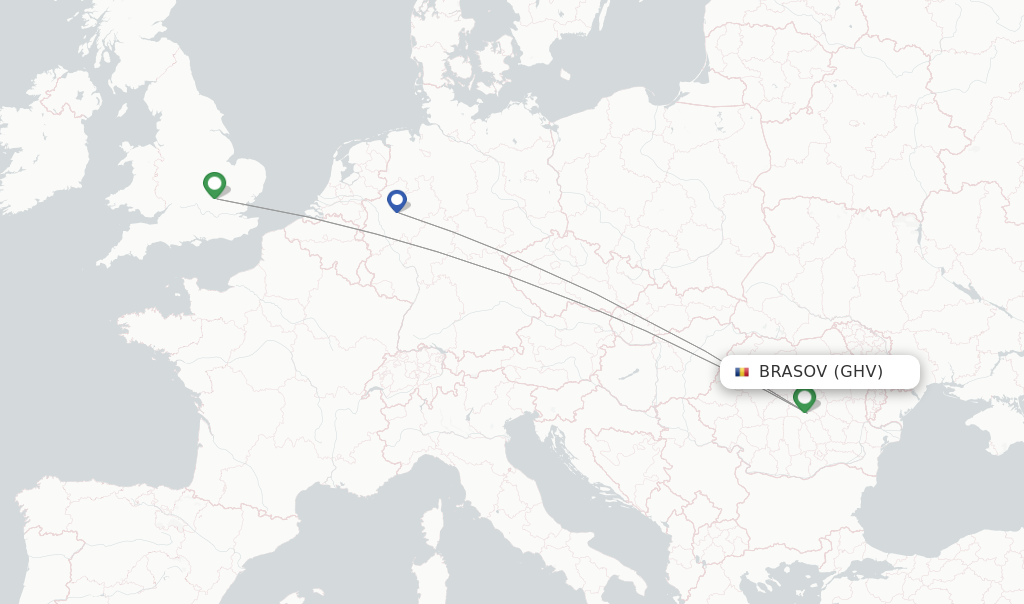 Flights from Brasov to Heraklion route map