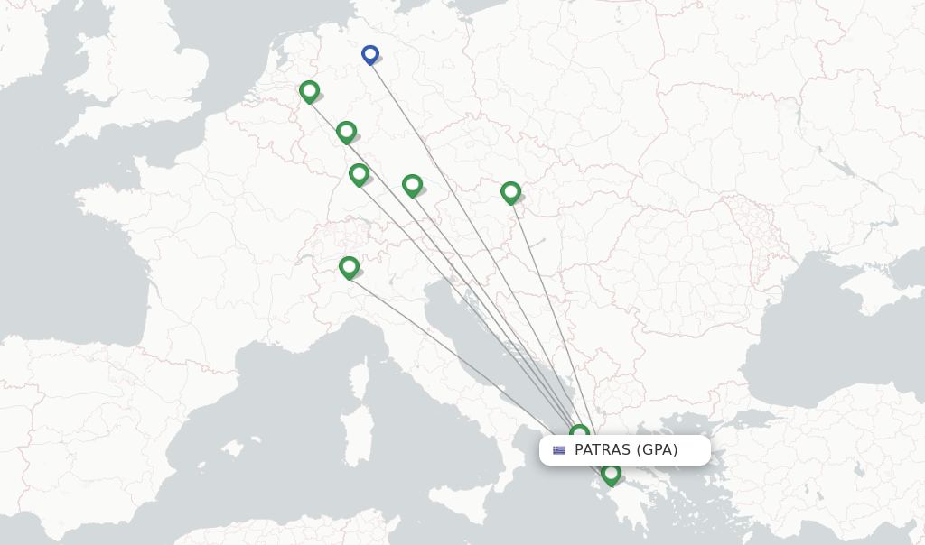 Patras flight map