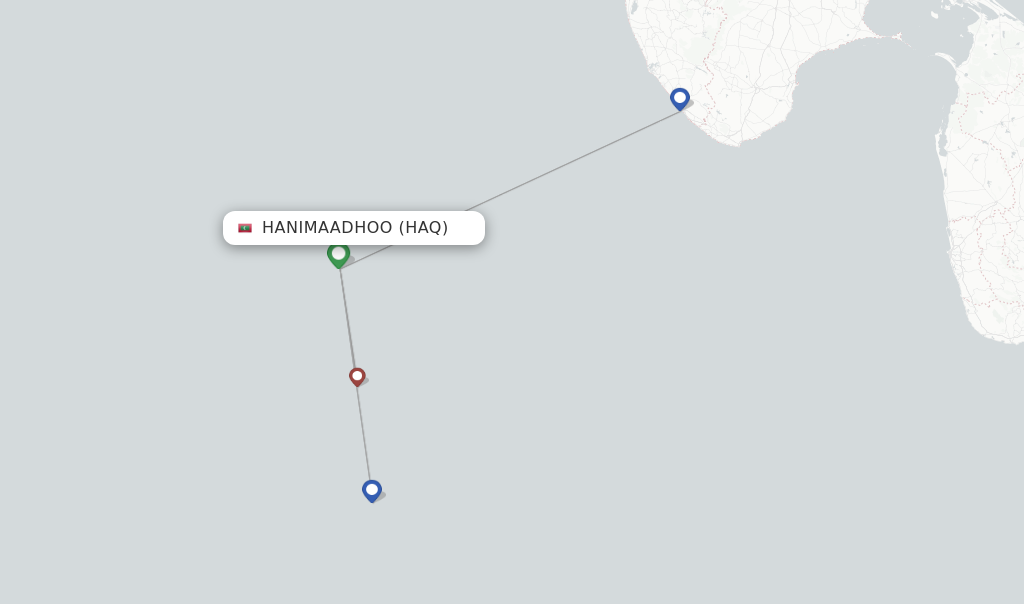 Hanimaadhoo flight map