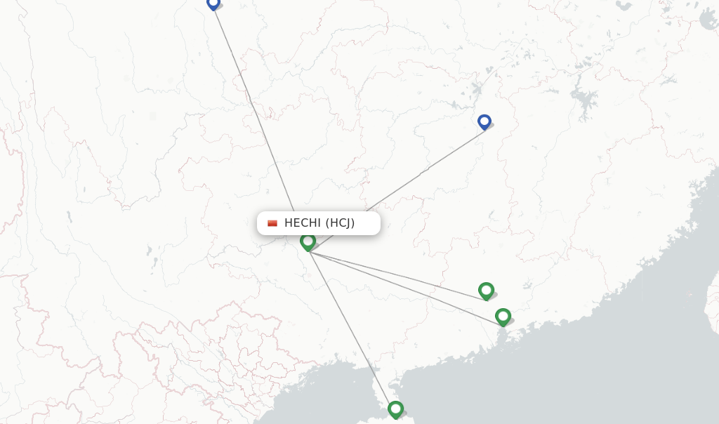 Hechi flight map