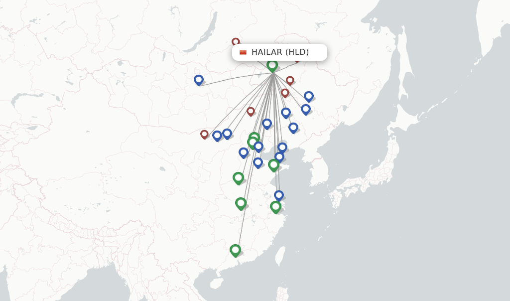 Hailar flight map