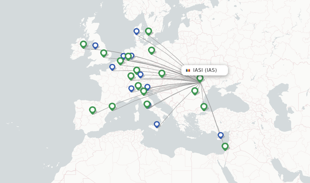 Iasi flight map
