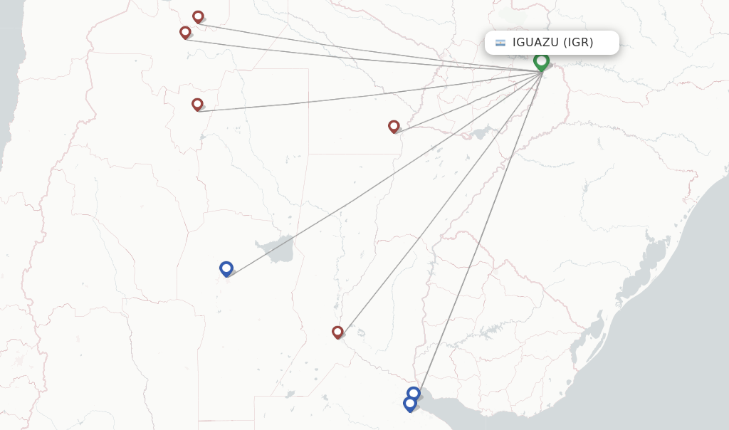 Iguazu flight map