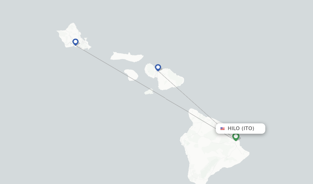 Hilo flight map