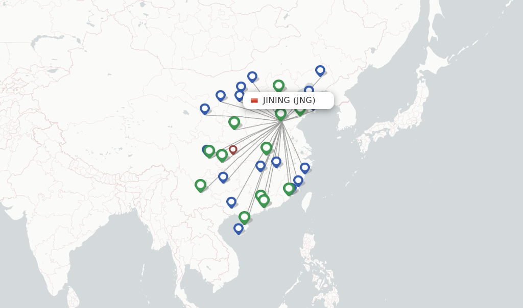 Jining flight map
