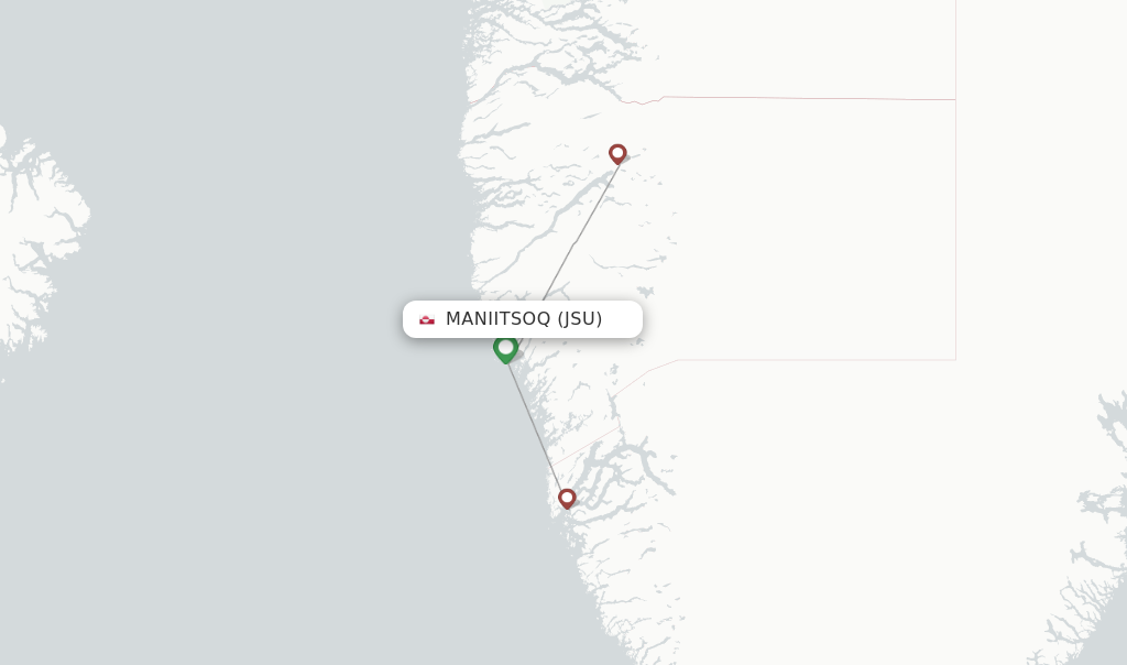 Maniitsoq flight map