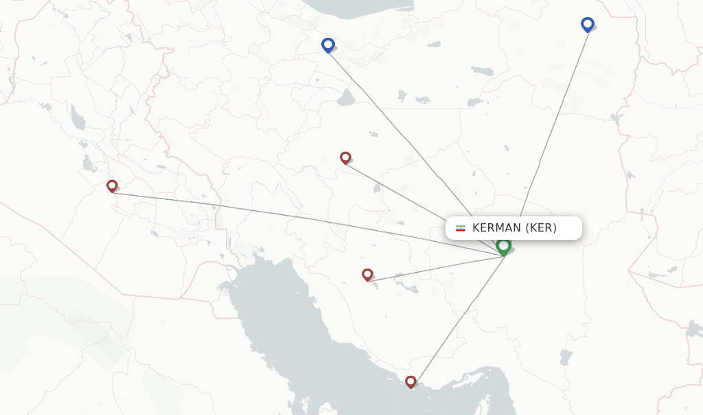 Kerman flight map