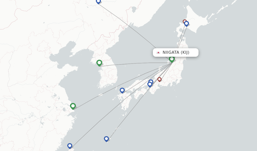 Niigata flight map