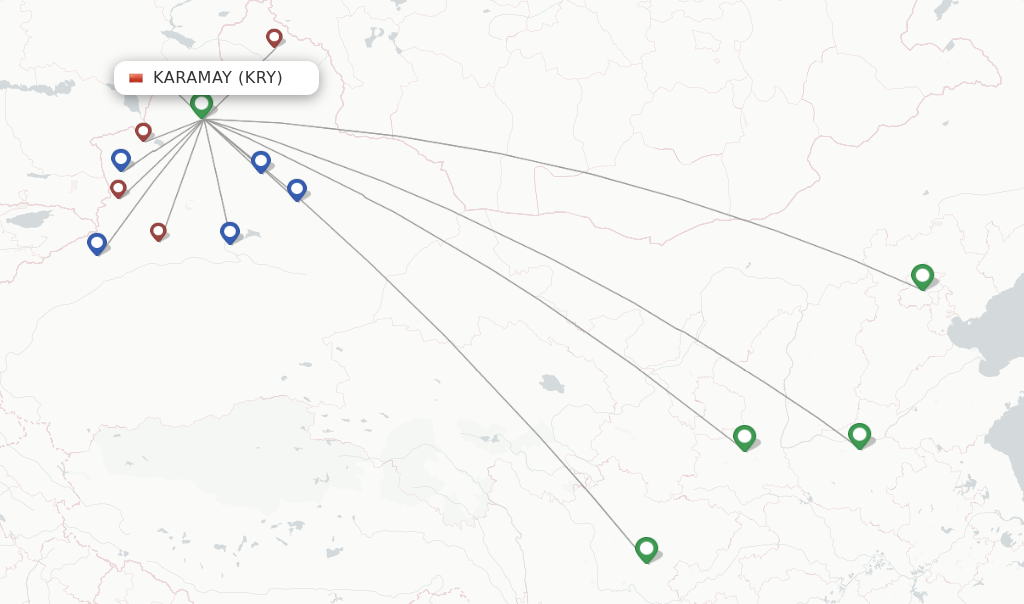 Karamay flight map