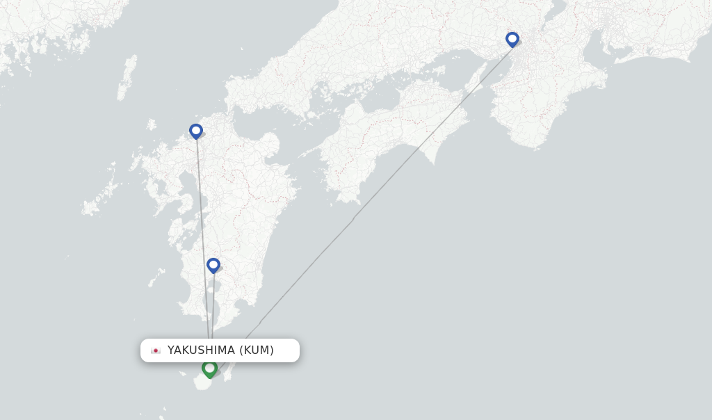Yakushima flight map