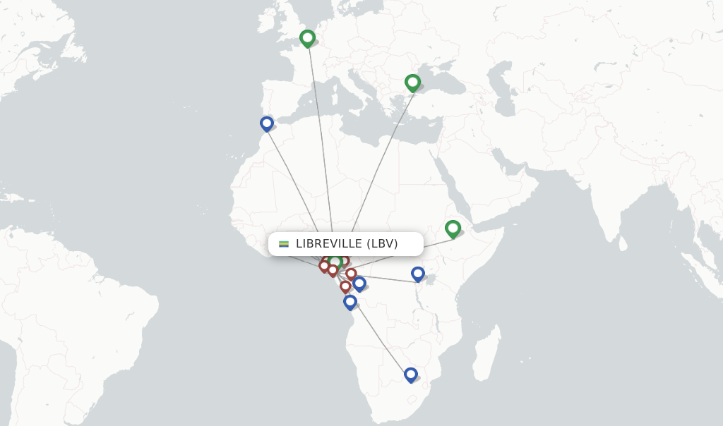 Libreville flight map