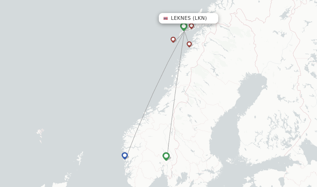 Leknes flight map