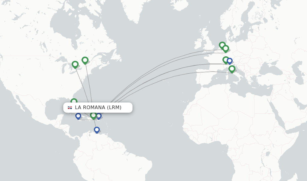 La Romana flight map
