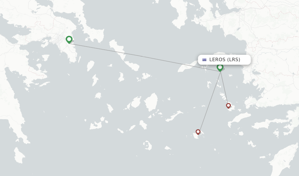 Leros flight map