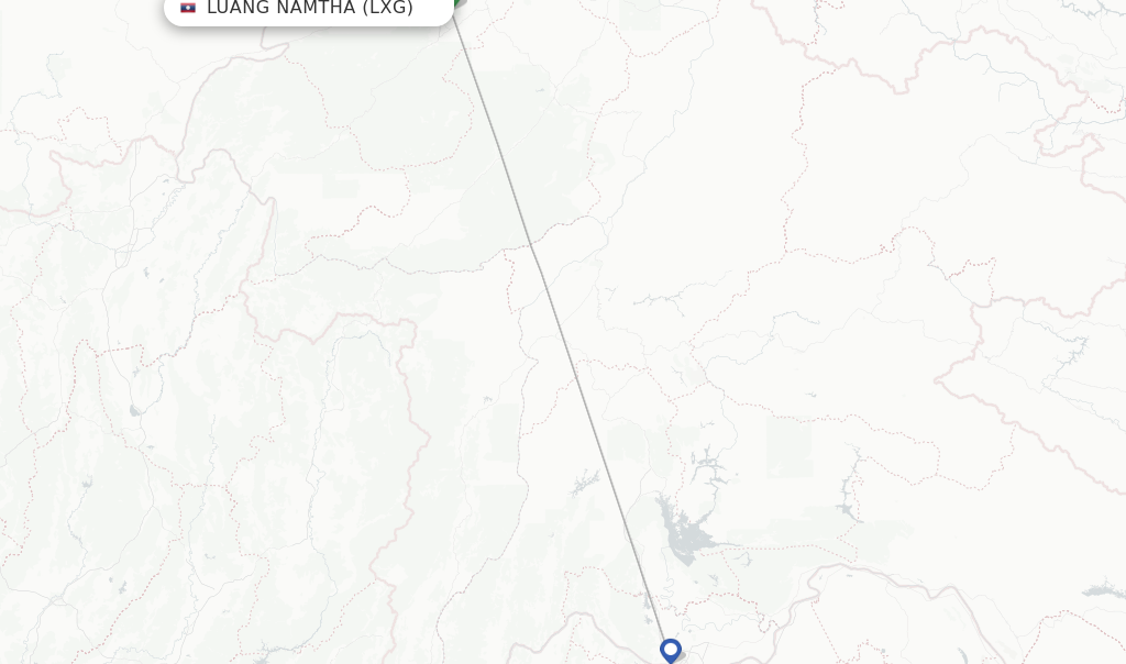 Luang Namtha flight map