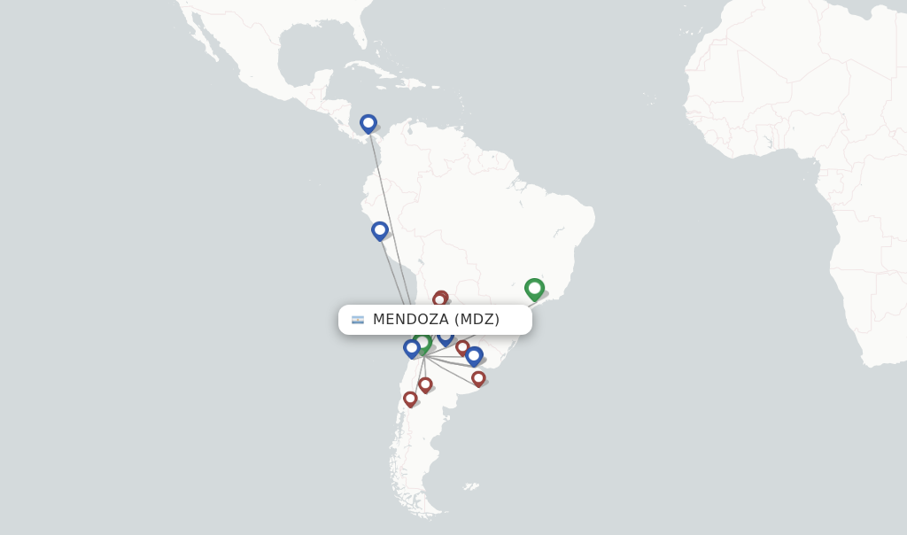 Mendoza flight map
