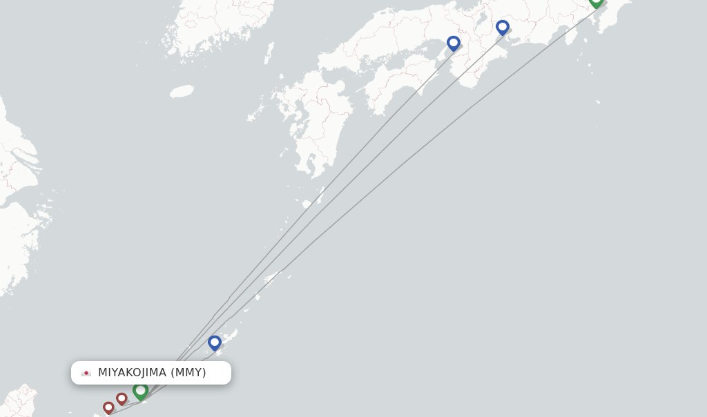 Miyakojima flight map
