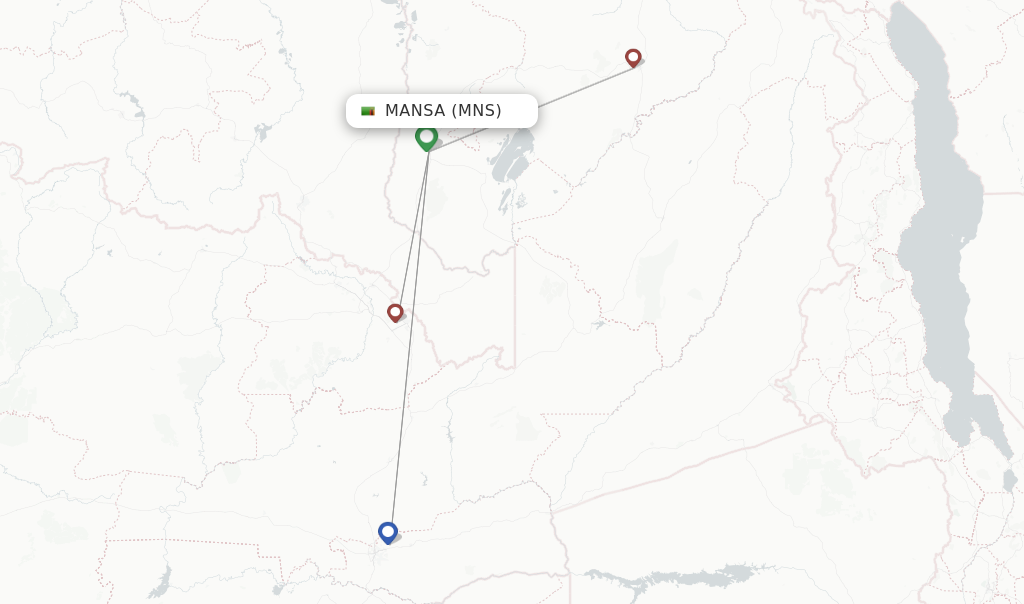 Mansa flight map