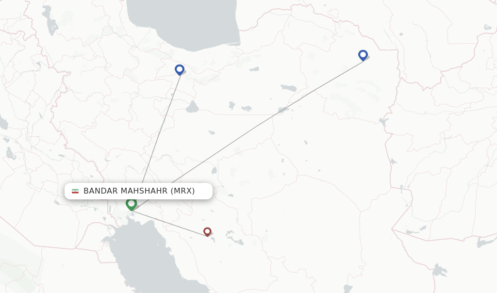 Bandar Mahshahr flight map