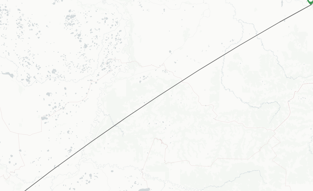 Flights from Nizhnevartovsk to Tyumen route map