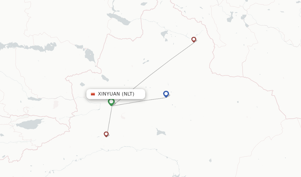 Flights from Xinyuan to Aksu route map