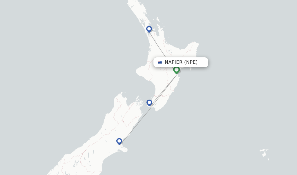 Napier flight map